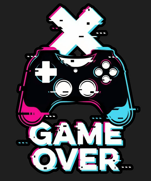 Gamer Controller - DTF Ready to Press (black_bg)