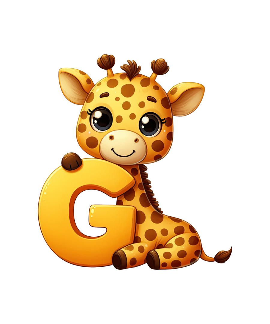 Tieralphabet G Giraffe Design - DTF Bügelbild