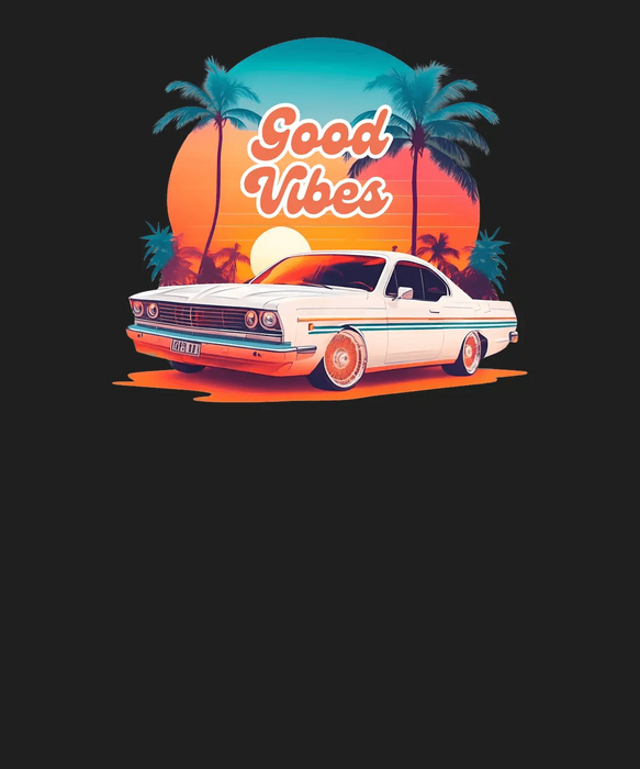 Good Vibes Sunset - DTF Ready to Press (black_bg)