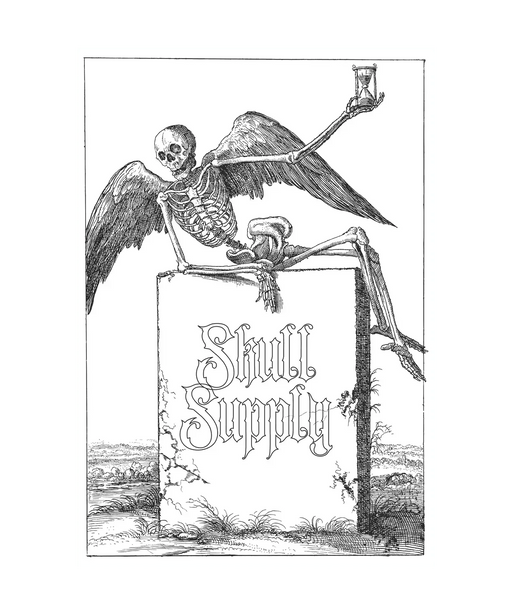 Gothic Skull Design - DTF Ready to Press (original)