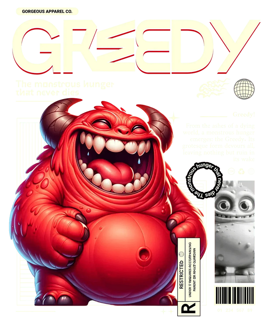 Greedy Monster - DTF Ready to Press