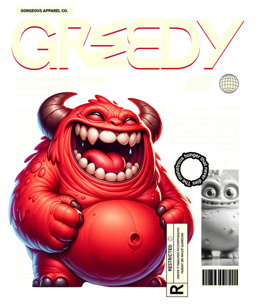 Greedy Monster - DTF Ready to Press (original)