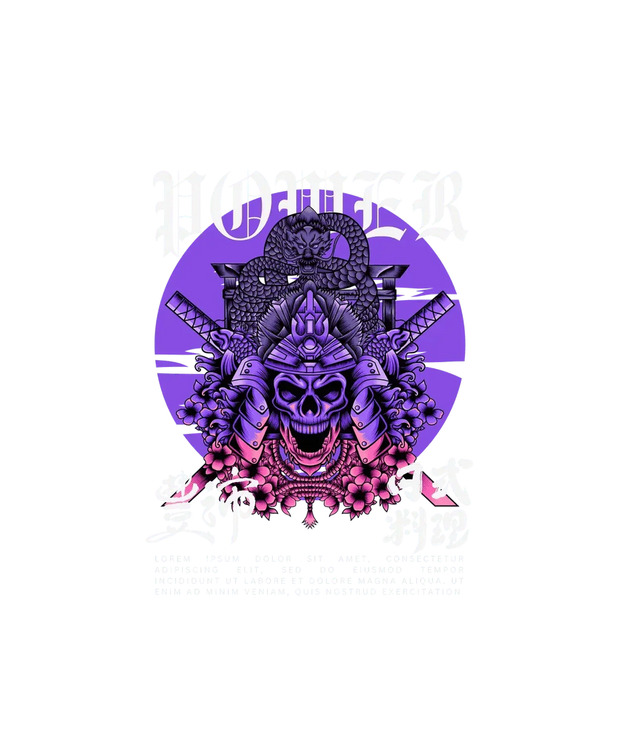 Hannya Mask Samurai - DTF Ready to Press