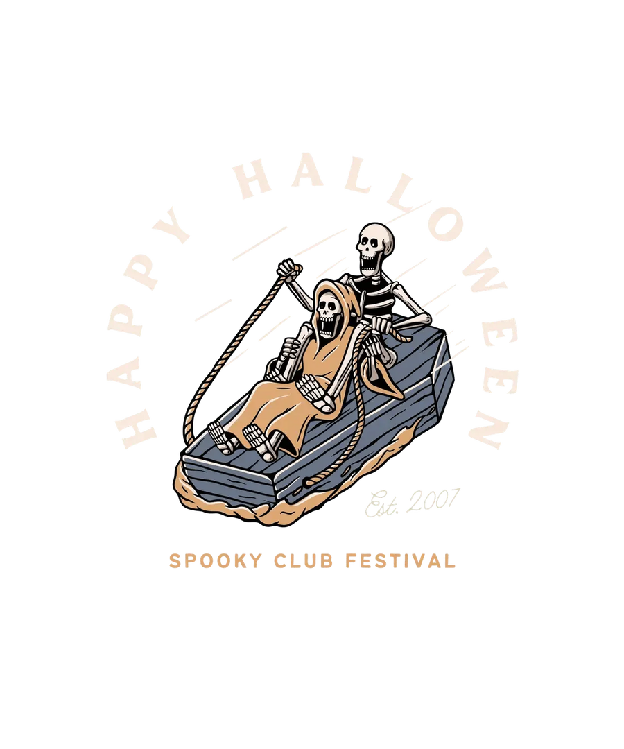Happy Halloween Skeleton - DTF Ready to Press