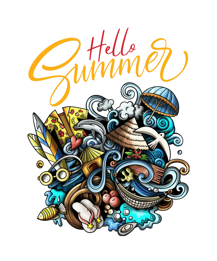 Hello Summer - DTF Ready to Press