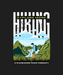 Hiking Therapy - DTF Ready to Press (black_bg)