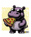 Hippo Pizzamania - DTF Ready to Press (original)