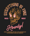 Howdy Cowboy - DTF Ready to Press (black_bg)