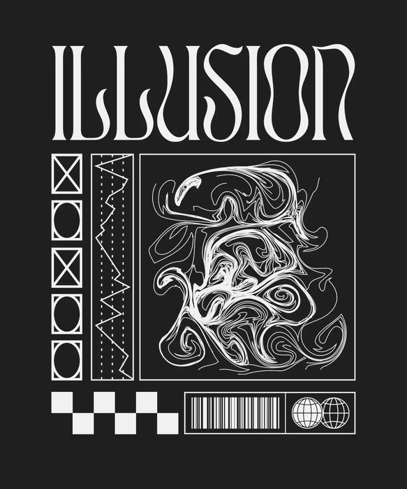 Illusion Artwork - DTF Ready to Press (black_bg)