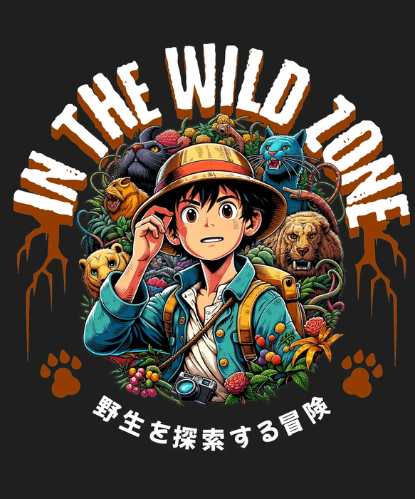 In The Wild Zone - DTF Ready to Press (black_bg)