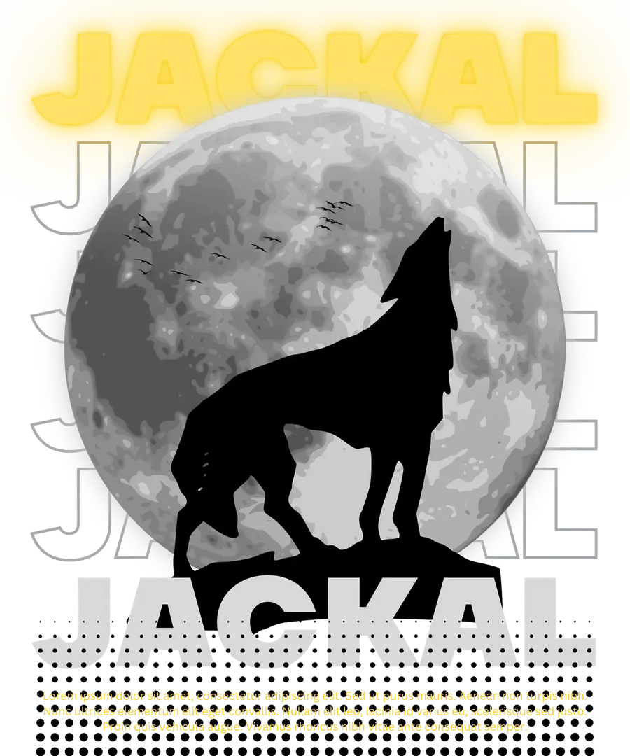 Jackal Moonlight - DTF Ready to Press