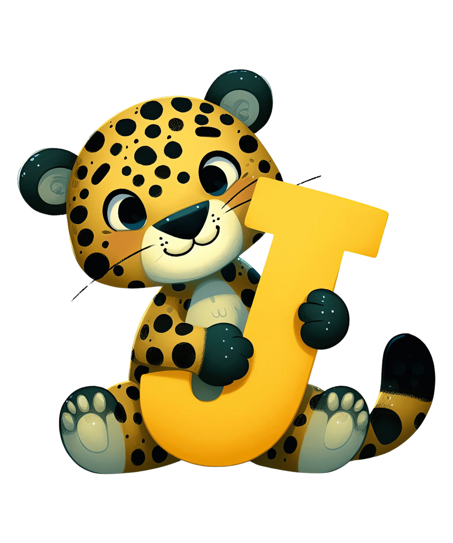 Tier Alphabet J Jaguar Design - DTF Ready To Press