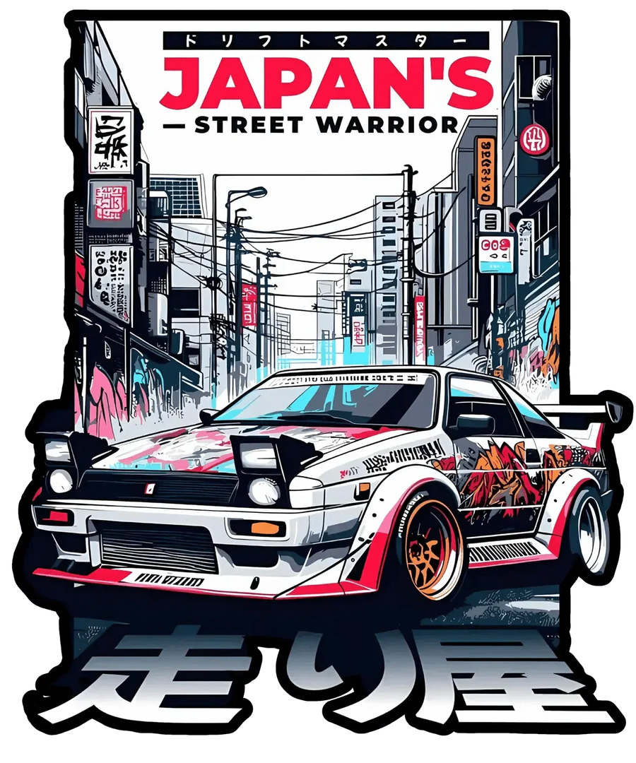 Japan Street Warrior - DTF Ready to Press