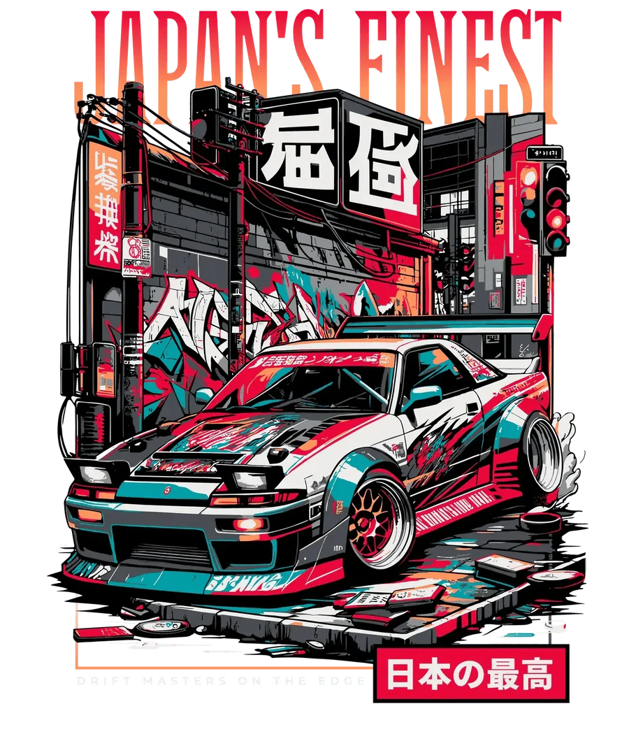 Japans beste Autos – DTF-fähig zum Bedrucken