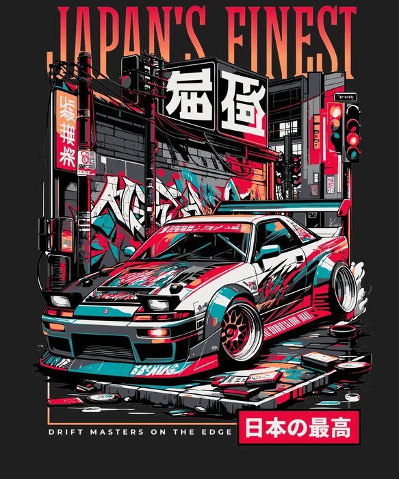 Japan's Finest Cars - DTF Ready to Press (black_bg)