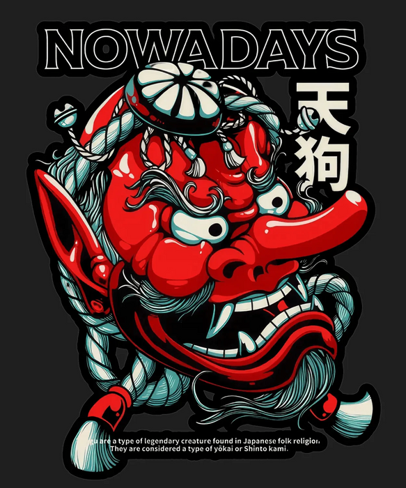 Japanese Yokai Art - DTF Ready to Press (black_bg)