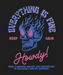 Keep Calm Howdy Skull - DTF Ready to Press (black_bg)
