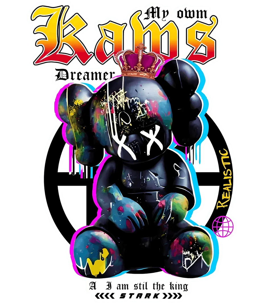 King Dreamer Bear - DTF Ready to Press