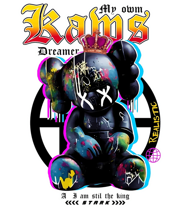 King Dreamer Bear - DTF Ready to Press (original)