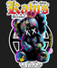 King Dreamer Bear - DTF Ready to Press (black_bg)
