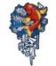 Koi Fish Waves - DTF Ready to Press (original)