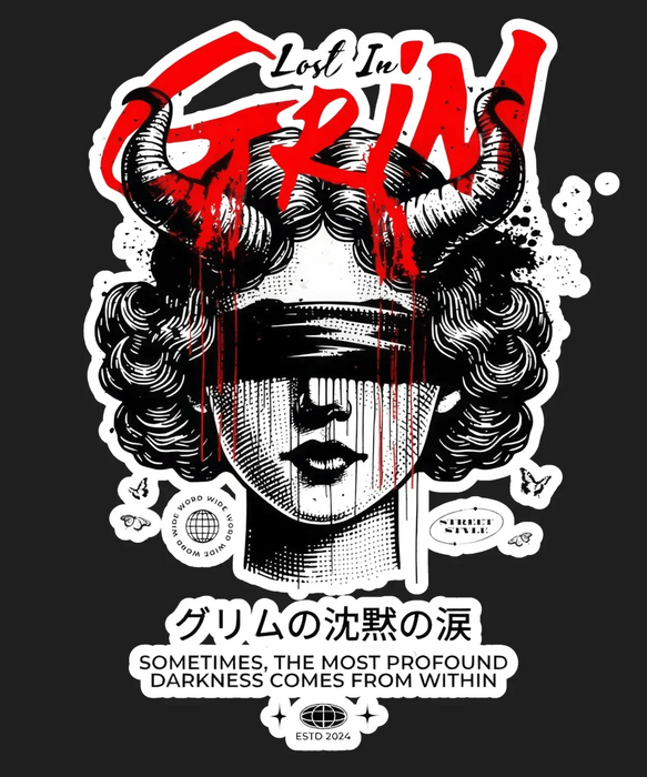 Lost in Grief - DTF Ready to Press (black_bg)