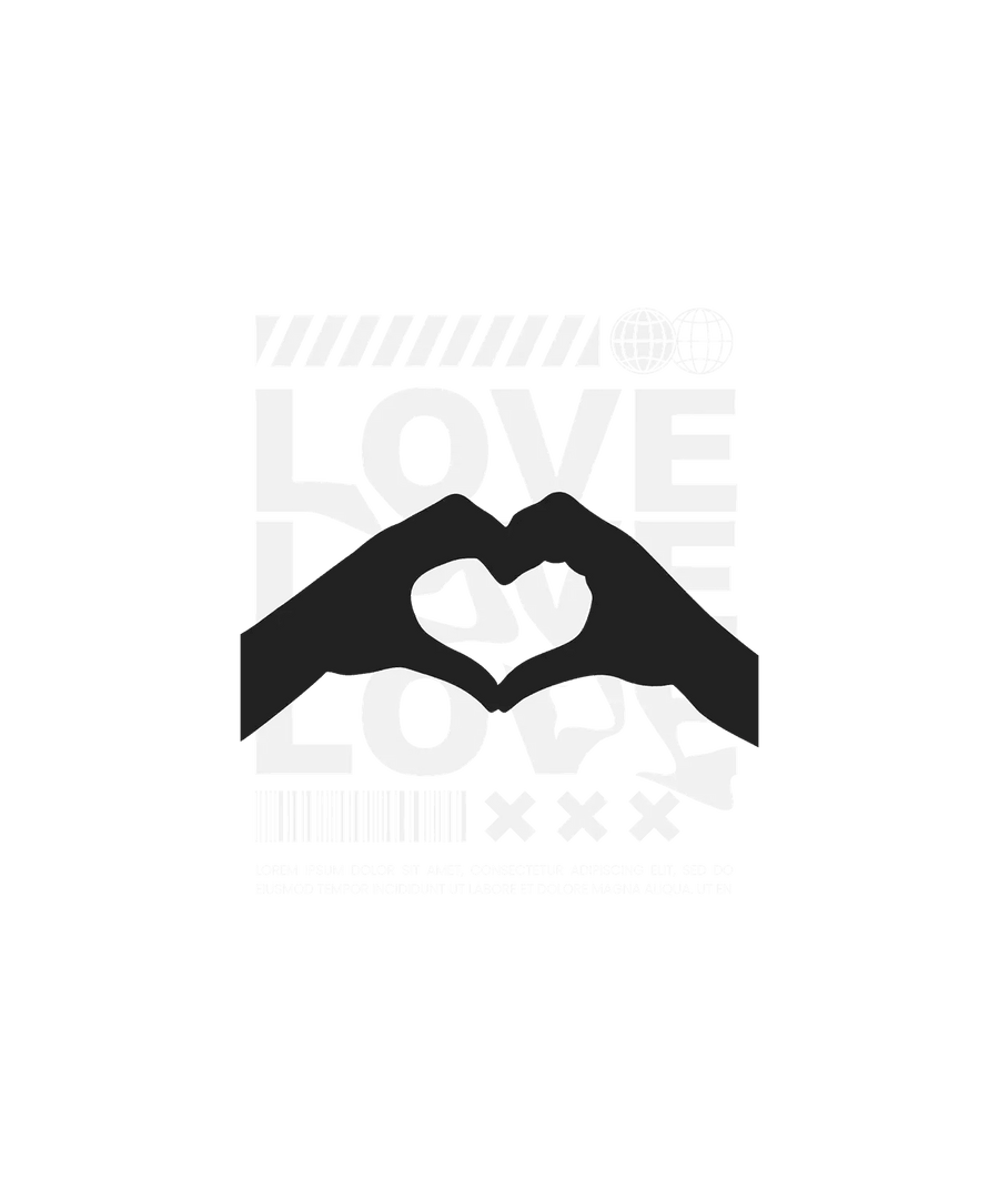 Love Clasp Hands - DTF Ready to Press