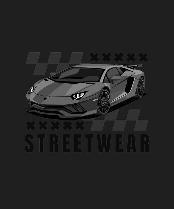 Luxury Car Style - DTF Ready to Press (black_bg)