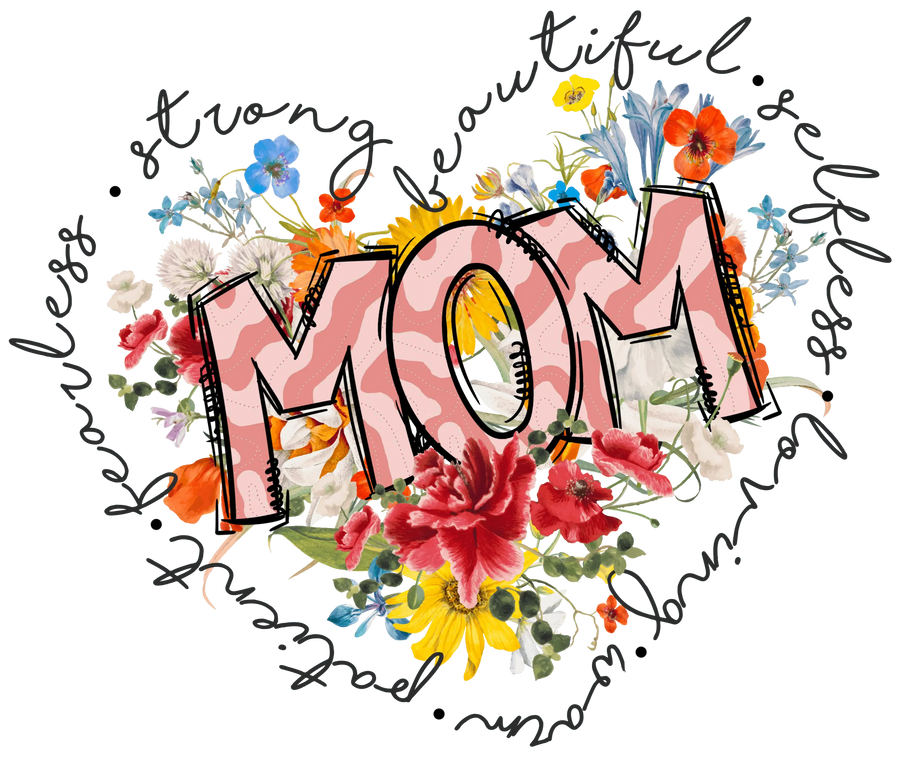 Blumen-Muttertags-Design – DTF druckfertig