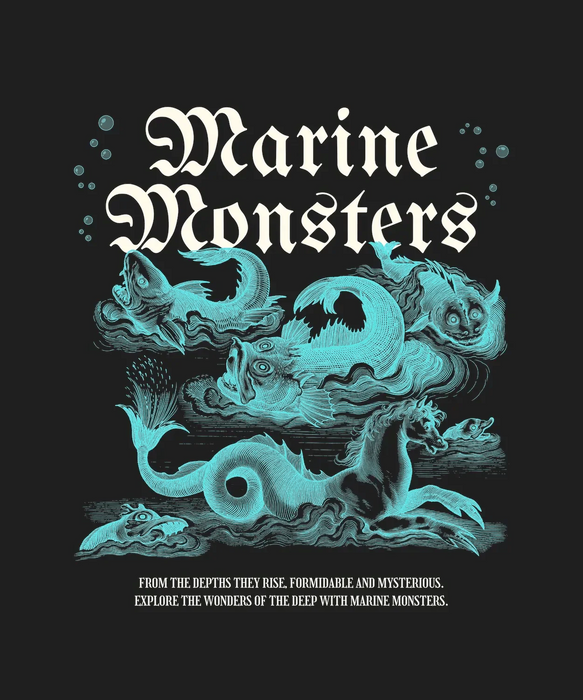 Marine Monsters Myth - DTF Ready to Press (black_bg)