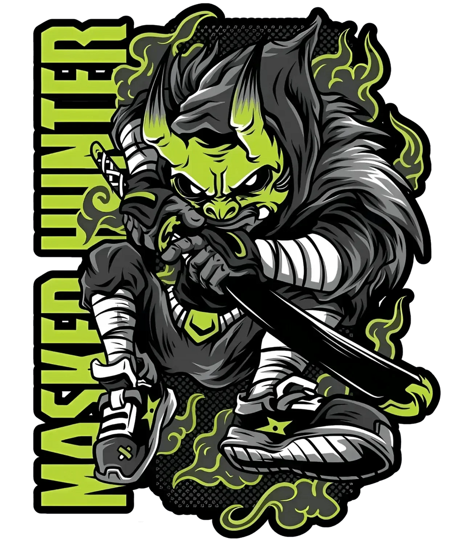 Masked Hunter - DTF Ready to Press