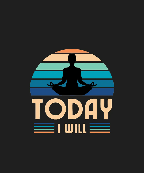 Meditation Motivation - DTF Ready to Press (black_bg)