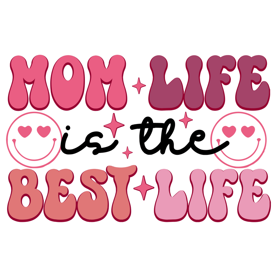 La vida de mamá es el mejor diseño de vida - DTF listo para imprimir