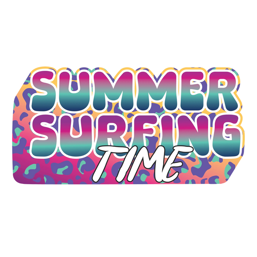 Summer Surfing Time Design - DTF Ready To Press