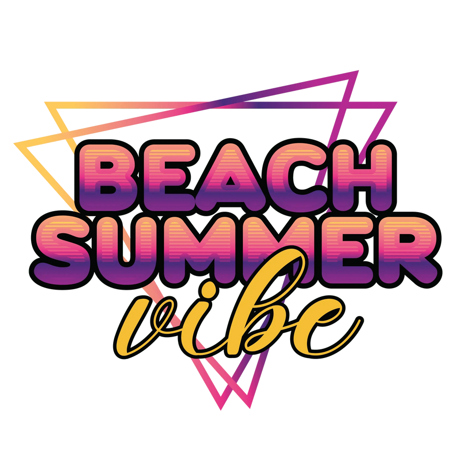 Beach Summer Vibe Design - DTF Ready To Press