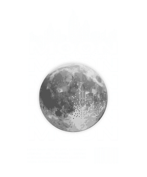 Moon Cityscape - DTF Ready to Press (original)