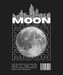 Moon Cityscape - DTF Ready to Press (black_bg)