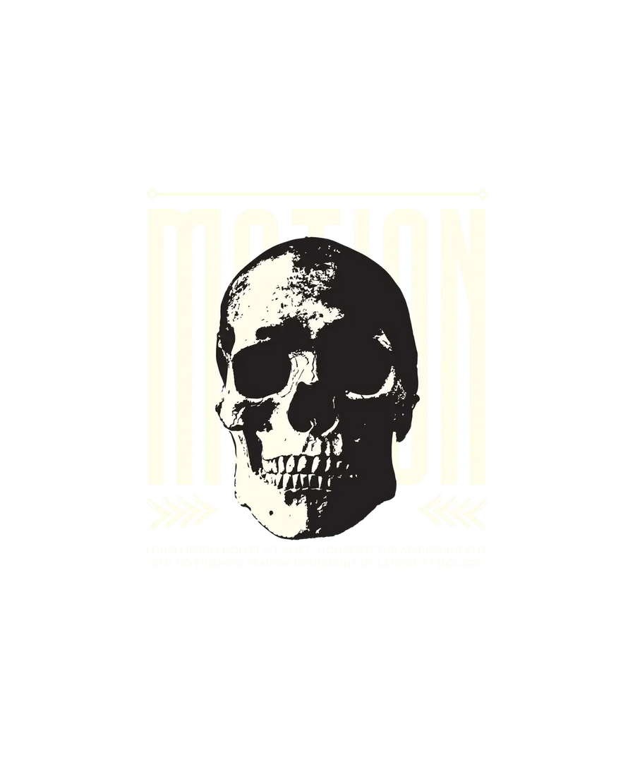 Motion Skull Graphic - DTF Ready to Press
