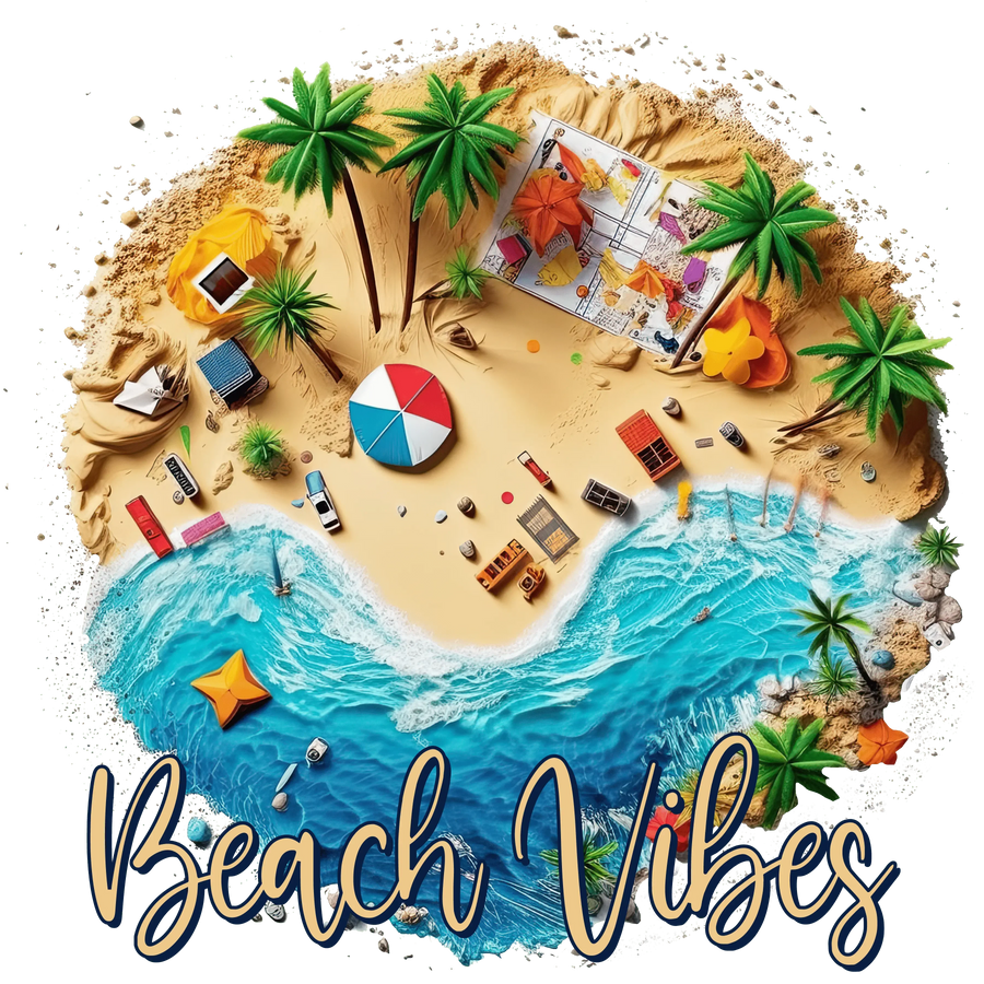 Beach Vibes Design - DTF Ready To Press