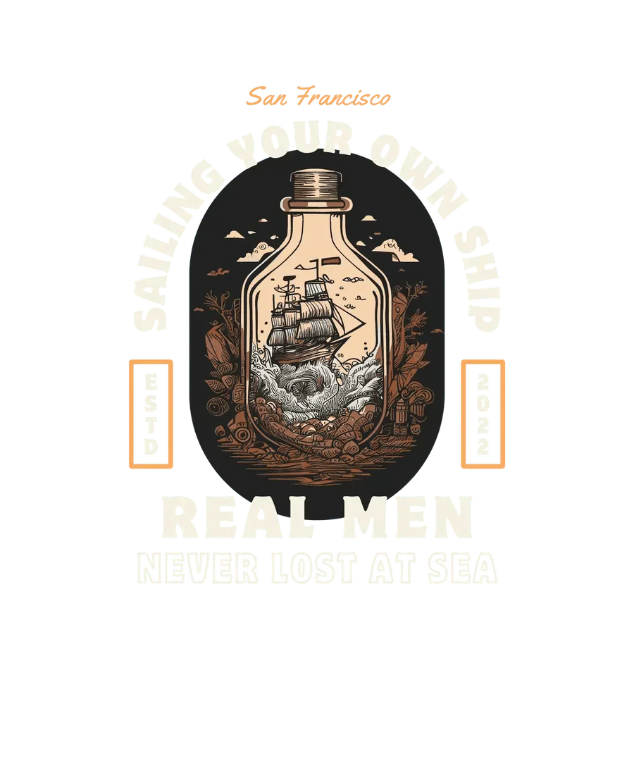 Nautical Ship Bottle - DTF Ready to Press