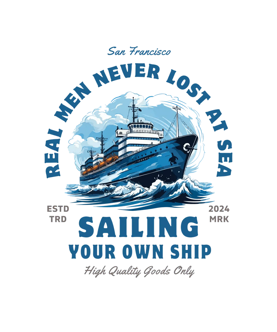 Nautical Ship Design - DTF Ready to Press