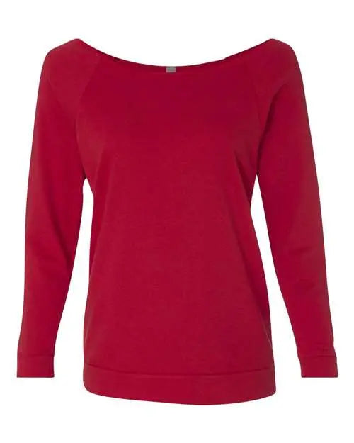 Next Level - Women's Terry Raw Edge Three-Quarter Sleeve Raglan - 6951 Next Level