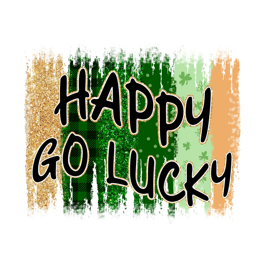 Happy Go Lucky Design - DTF Ready To Press