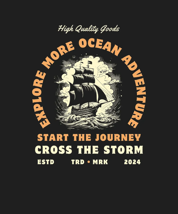Ocean Adventure - DTF Ready to Press (black_bg)