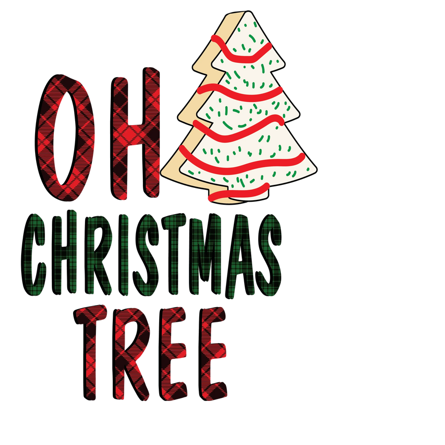 Oh Christmas Tree Design - DTF Ready To Press