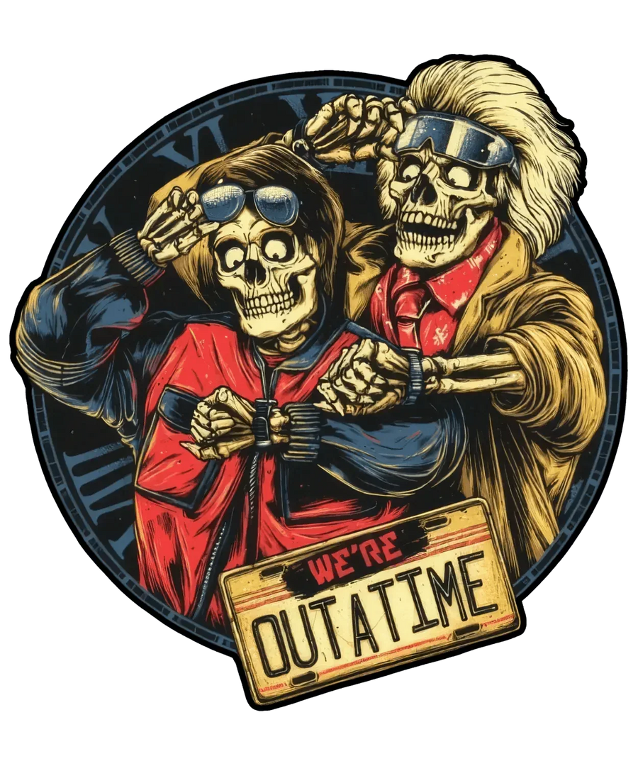 Outatime Skulls - DTF Ready to Press