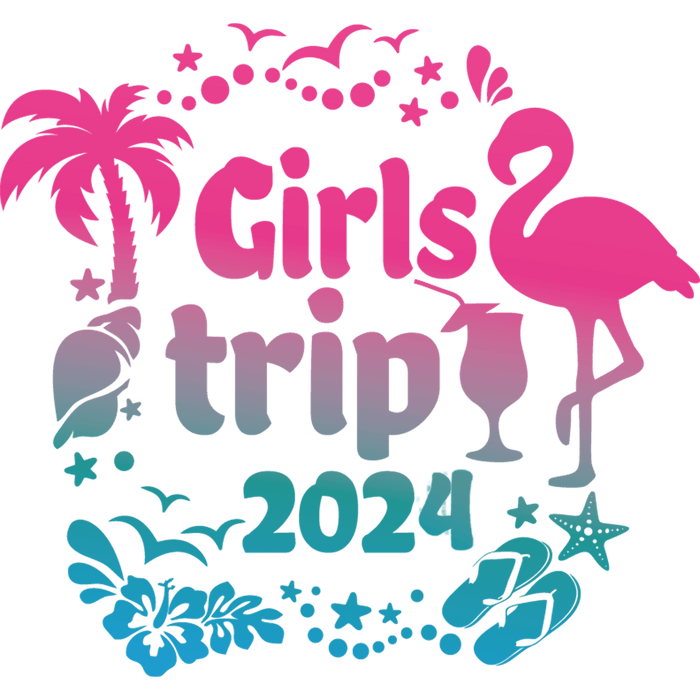 2024 Cute Girls Trip Design - DTF Ready To Press