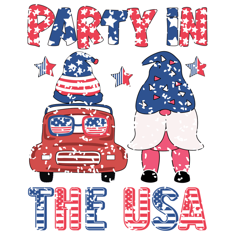 Party In The USA Design - DTF Bügelfertig