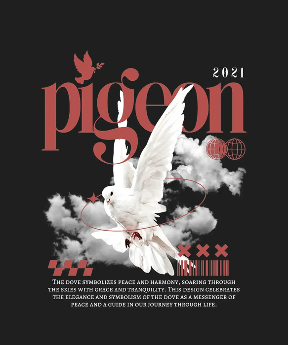 Peace Dove 2021 - DTF Ready to Press (black_bg)