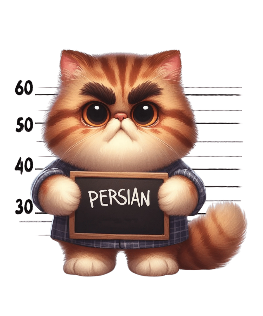 Persian Cat Design - DTF Ready To Press